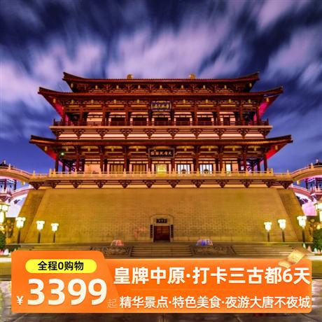 【皇牌中原】西安秦始皇兵馬俑·西岳華山·河南嵩山少林寺·龍門石窟·麗景門雙飛六日大唐不夜城·高家大院·回民街