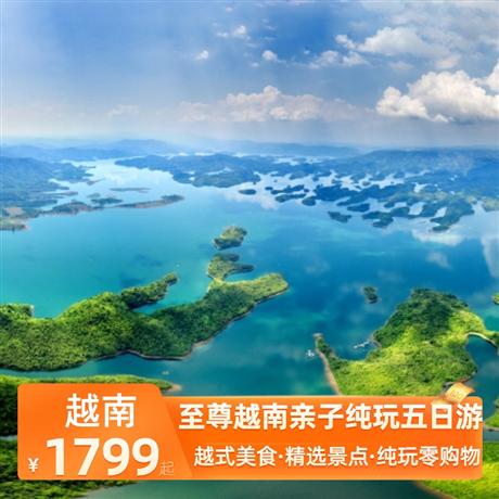 至尊越南親子純玩五日游全程越南四星酒店，海天使酒店+湖岸酒店，美食盛宴，走心走胃